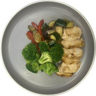 Smoked Paprika Chicken, Roasted Veg, Broccoli RBP Sauce LOCAL